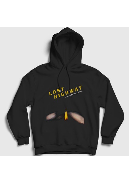 Unisex Siyah Poster David Lynch Lost Highway Kapüşonlu Sweatshirt