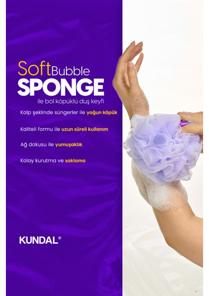 Yumuşak Banyo Lifi KUNDAL Soft Buble Sponge fırsatları