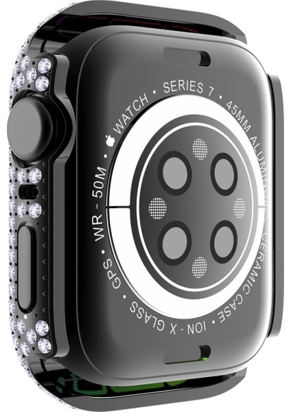 Apple Watch 7 41MM Için Pc + Temperli Gl Watch Kılıfı (Yurt Dışından)