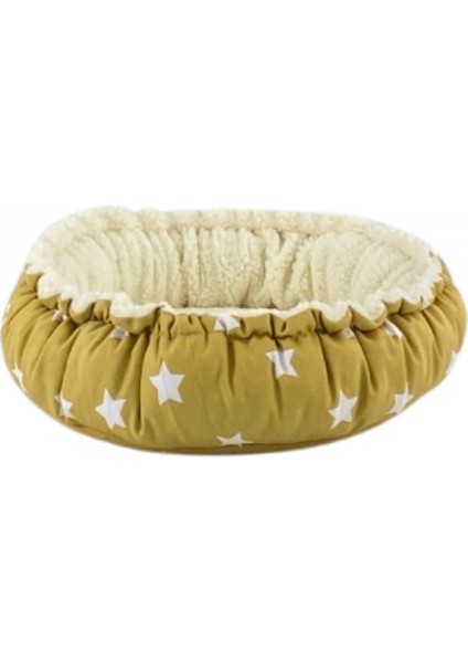 Sunflower Kedi ve Köpek Yatağı Çift Taraflı Sarı Star