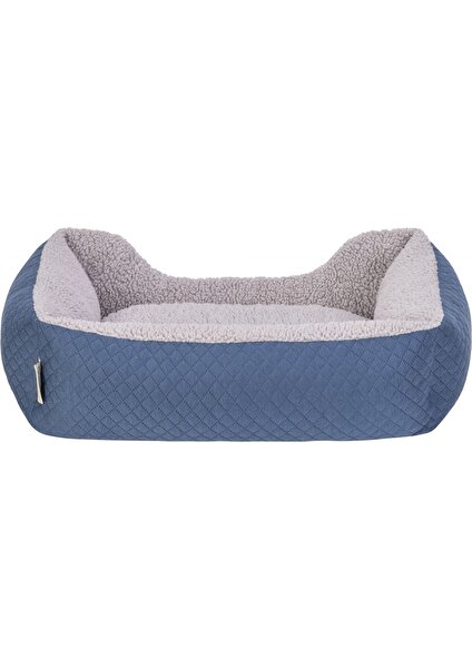 Pet Comfort Bravo Duo  Kedi ve Köpek Yatağı Mavi/Gri Peluş S 55x4