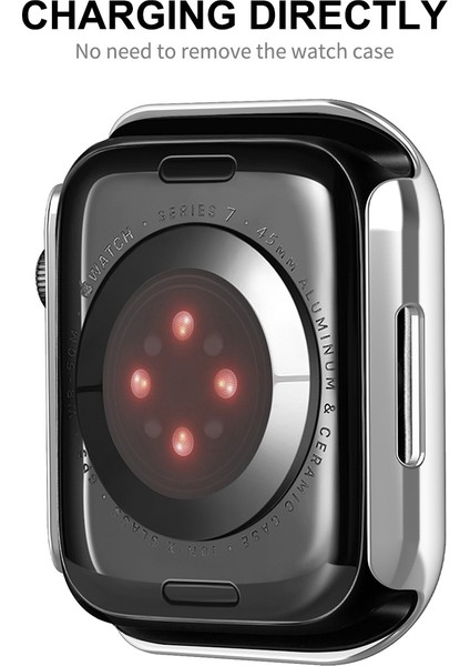 2'si 1 Arada Pc Kasa + Film Apple Watch S 8 / 7 45MM (Yurt Dışından) modelleri