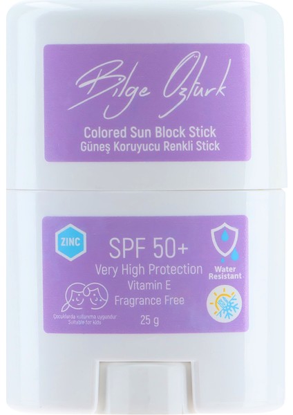 Stıck Renkli Güneş Koruyucu Mor GKF50+ 25G / Colored Sun Block Stıck Purple Spf 50+