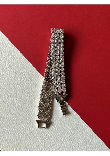 Silver Renk Çelik Zirkon Markiz Taş Işlemeli Balıksırtı Örgü Premium Bileklik indirimleri