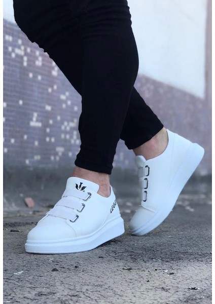 Wagoon WG029 Beyaz Kalın Taban Casual Erkek Ayakkabı