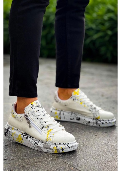 Kb-02 Kuback Bağcıklı Crocodile Beyaz Sarı Günlük Erkek Ayakkabı fiyatları