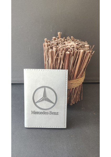 Mercedes Dikişli Araç Ruhsat Kılıfı Kabı Oto Ruhsatlık Araba Ruhsat Koruyucu