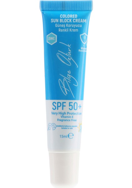 Renkli Güneş Koruyucu Krem Mavi GKF50+ 15ML / Colored Sun Block Cream Blue SPF50+