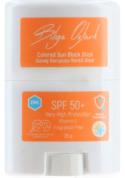 Stıck Renkli Güneş Koruyucu Turuncu GKF50+ 25G / Colored Sun Block Stıck Orange SPF50+