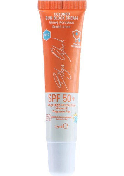 Renkli Güneş Koruyucu Krem Turuncu GKF50+ 15ML / Colored Sun Block Cream Orange SPF50+