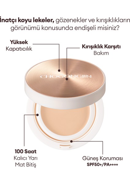 Yaşlanma Karşıtı Bakım ve Yoğun Kapatıcılık Sunan Krem Bb Chogongjın Bb Pact (21N)  SPF50+/PA++++