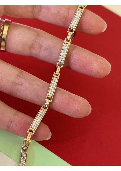 Rose Renk Çelik Mini Yuvarlak Zirkon Taşlı Saat Kordon Model Bileklik fiyatları