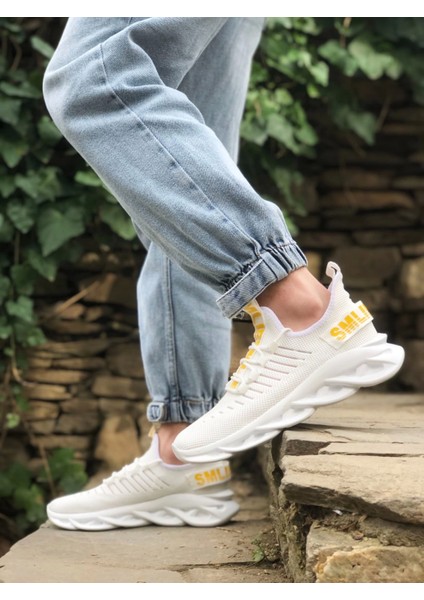 BA0602 Phantom Yüksek Taban Tarz Sneakers Beyaz Erkek Spor Ayakkabısı