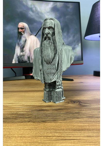 Yüzüklerin Efendisi Saruman Büst Figür 15 cm - Koleksiyonluk Parça