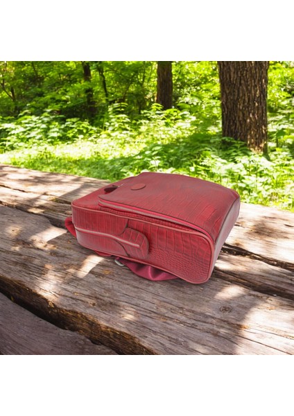 Deri Askılı Sırt Çantası Seyahat Çantası 37X32X12 cm modelleri