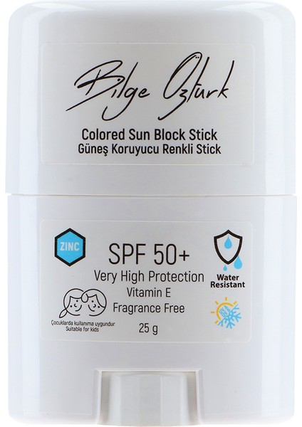 Stıck Renkli Güneş Koruyucu Beyaz GKF50+ 25G / Colored Sun Block Stıck Whıte SPF50+