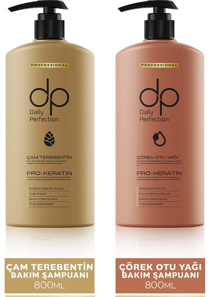 Dp Çam Terebentin 800 ml + Çörek Otu 800 ml Şampuan