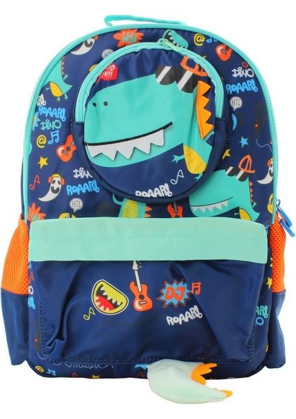 Ilkokul Çantası Mavi Dinozor