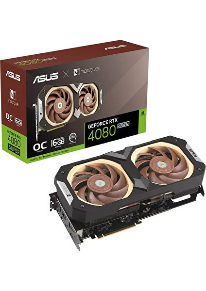 ASUS-RTX4080S-O16G-NOCTUA-NVIDIA-GEFORCE-RTX 4080 SUPER-16GB GDDR6X-256BIT-2610MHZ-OC-HDMI-DP-DLSS3 Ekran Kartı