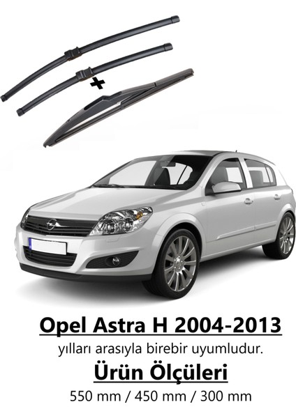 Opel Astra H 2004-2013 Ön ve Arka Aerodinamik Silecek Takımı