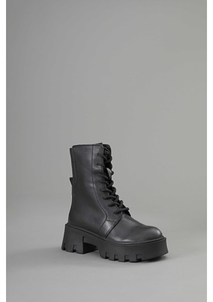 Bağcıklı Fermuarlı Hakiki Deri Kadın Bot fiyatları