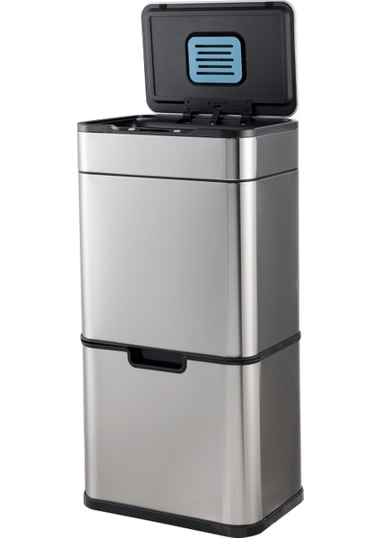 Çöp Kovası 50L Çift Katlı Sensörlü Ozon Özellikli (15+15+20 L)