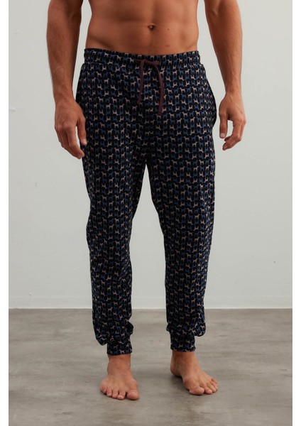 Erkek Pamuklu Cepli Uzun Pijama Altı