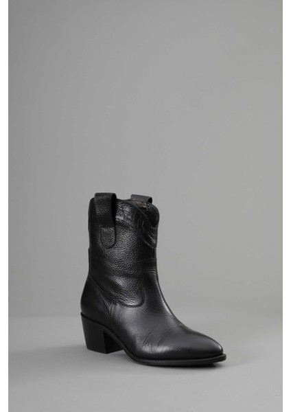 Hakiki Deri Kısa Topuklu Kovboy Botu fiyatları