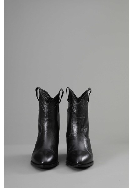 Hakiki Deri Kısa Topuklu Kovboy Botu fırsatları