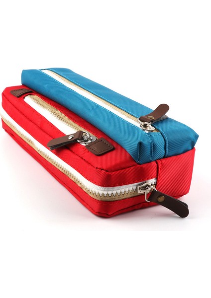 Çok Katmanlı Büyük Kapasiteli Kalem Çantası Oxford Kumaş Kırtasiye Çantası Lise Ortaokul Öğrencisi Kalem Kutusu Öğrenme Malzemeleri Saklama Çantası (Yurt Dışından)