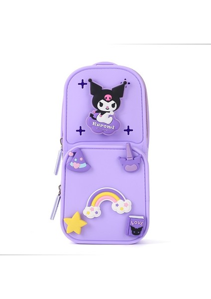 Ilkokul Öğrencileri Için Kanvas Kalem Çantası, Büyük Kapasiteli, Yüksek Değerli Kırtasiye Kutusu Sanrio Kurome Hakiki Kalem Kutusu (Yurt Dışından)