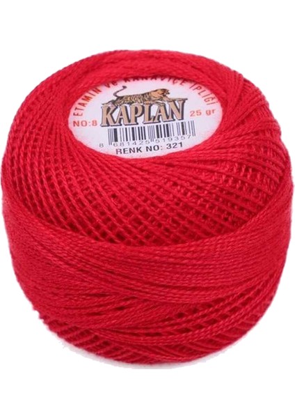 3 Adet Kaplan Etamin ve Kanaviçe Ipi 8 No Kod/renk: 113 - 1010 - 321 - Ryl