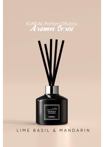 Parfüm Difüzörü Aroma Serisi KUNDAL Perfume Diffuser Aroma Edition 200ml 2Adet Lime Basil & Mandarin