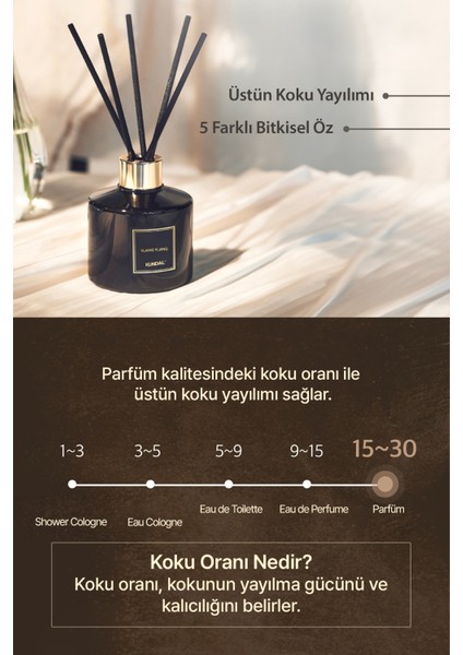 Parfüm Difüzörü Temel Seri KUNDAL Perfume Diffuser 200ml 2 Adet (Ylang Ylang)