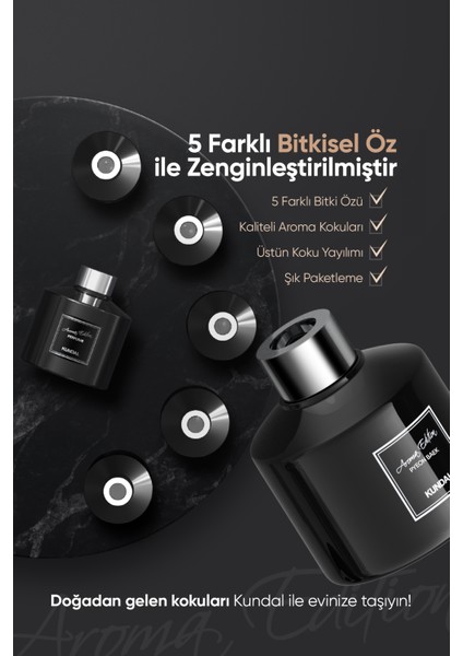 Parfüm Difüzörü Aroma Serisi KUNDAL Perfume Diffuser Aroma Edition 200ml 2 Adet (Pyeon Baek)