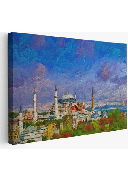 Ayasofya Camii Yağlıboya Görünüm Kanvas Duvar TABLOSU-3690