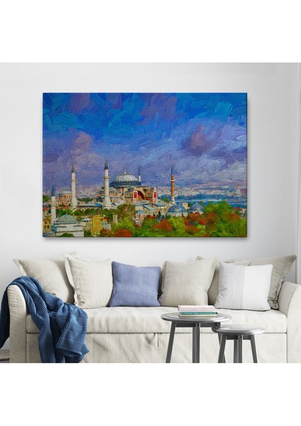 Ayasofya Camii Yağlıboya Görünüm Kanvas Duvar TABLOSU-3690
