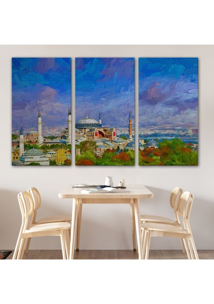 Ayasofya Camii Yağlıboya Görünüm Kanvas Duvar TABLOSU-3690