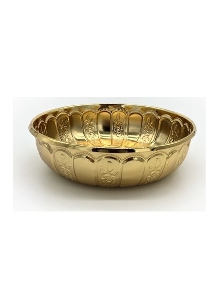 Otantik Osmanlı Tas Motifli Hamam Tası Sarı