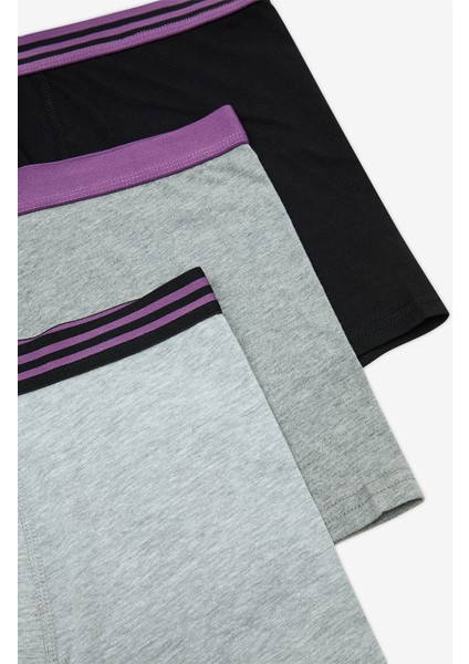 Color Belt 3lü Gri Boxer