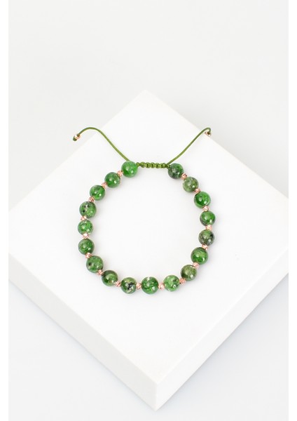 Diopsit Doğal Taş Makrome Bileklik fırsatları