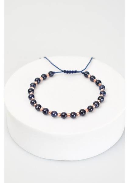 Safir Doğal Taş Makrome Bileklik indirimleri