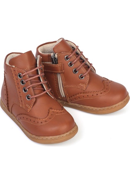 Classy-Taba Deri Fermuarlı Kız Çocuk Bot fiyatları