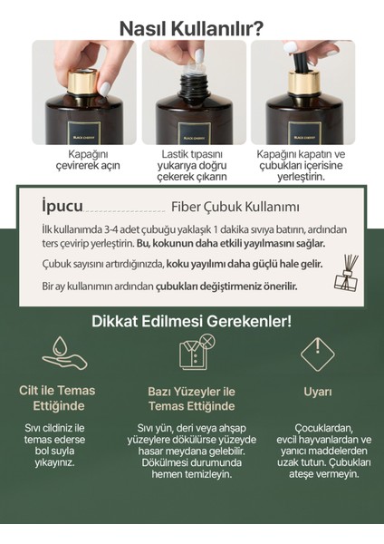 Parfüm Difüzörü Temel Seri KUNDAL Perfume Diffuser 200ml 2 Adet ( Black Cherry)