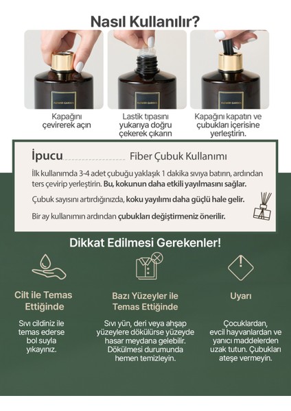 Parfüm Difüzörü Temel Seri KUNDAL Perfume Diffuser 200ml 2 Adet (Flower Garden)