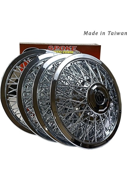 Telli Uyumlu 13INC Abs Telli Paslanmaz Krom Kaplama 4 Adet Fiyatıdır Made In Taiwan
