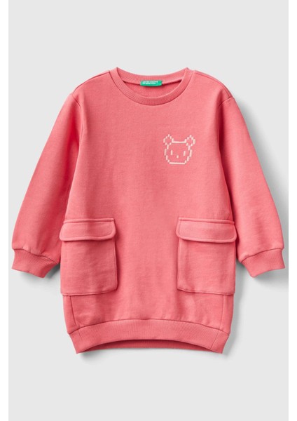 Kız Çocuk Pembe Elbise Model Kodu: 223A3J68GV00J