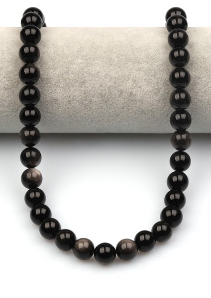 Silver Obsidyen Doğaltaş Dizi 10 mm Küre Kesim fiyatları