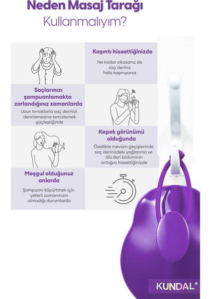 Saç Derisi Masaj Tarağı KUNDAL Shampoo Brush modelleri