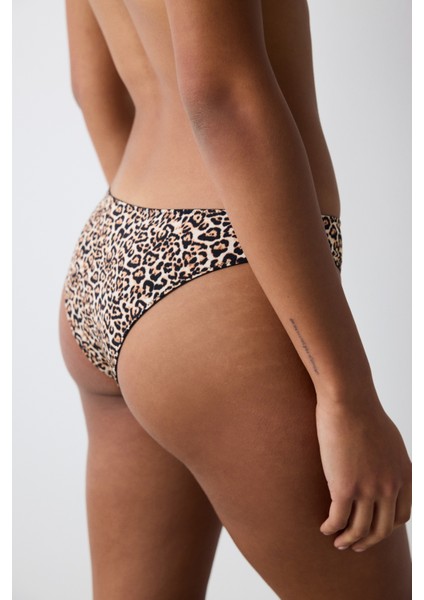 Leopard V Kesim Çok Renkli Brazilian Külot